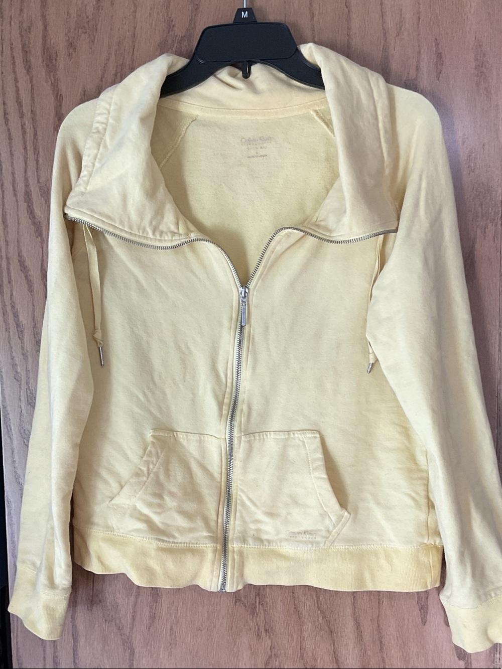 Calvin Klein Pale Yellow Full-Zip Hoodie Jacket
